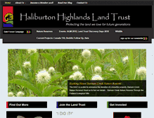 Tablet Screenshot of haliburtonlandtrust.ca